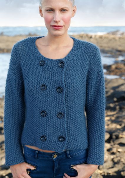 Kurze blaue Jacke