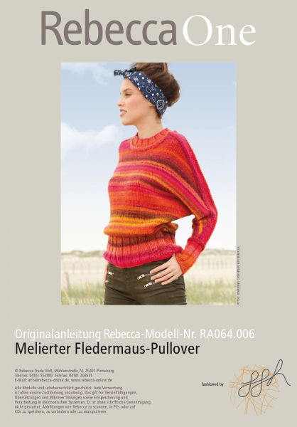 Melierter Fledermaus-Pullover