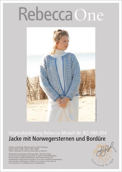 Jacket with Norwegian Star pattern and Edging