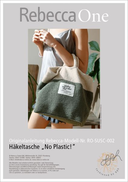 Anleitung Häkeltasche "No Plastic"