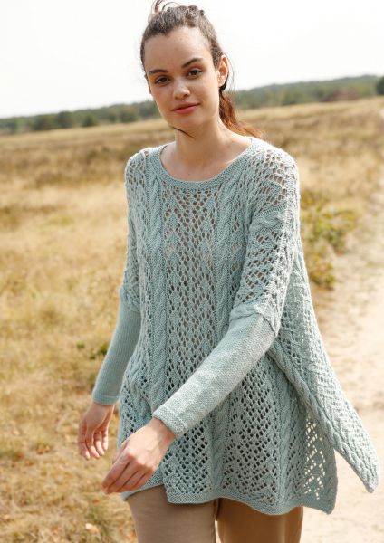 Strickanleitung - Weiter Lochmuster-Pulli