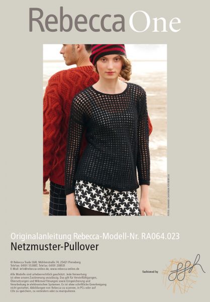 Netzmuster-Pullover