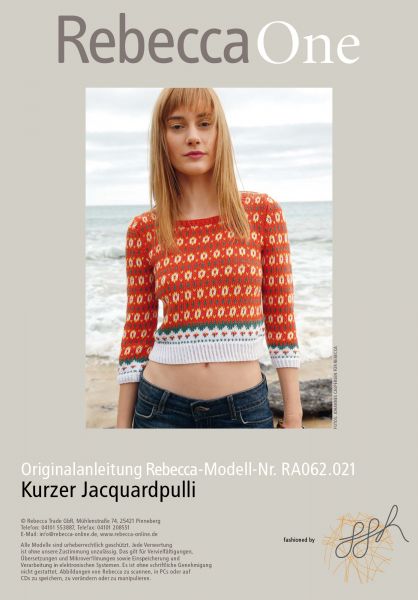 Kurzer Jacquardpulli