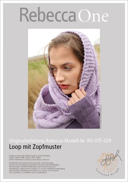 Strickanleitung - Loop mit Zopfmuster