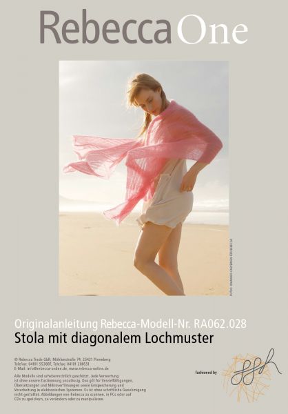 Stola mit diagonalem Lochmuster