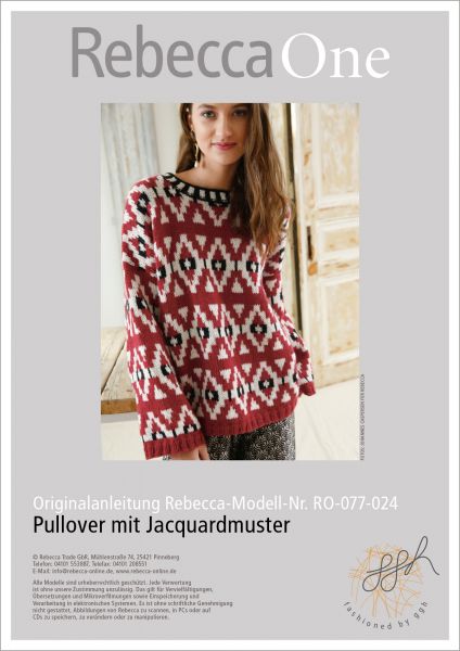 Strickanleitung - Pullover mit Jacquardmuster