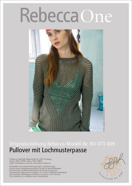 Strickanleitung - Pullover mit Lochmusterpasse