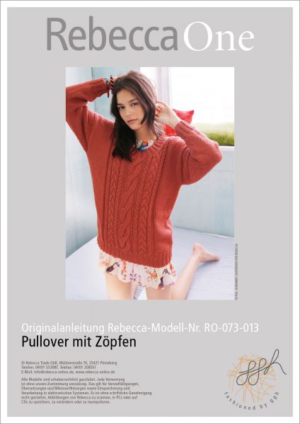 Strickanleitung - Pullover mit Zöpfen