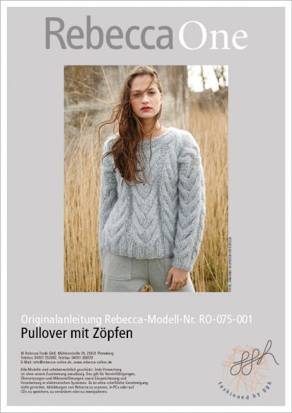 Strickanleitung - Pullover mit Zöpfen