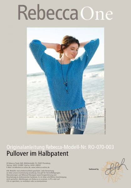 Strickmuster - Pullover im Halbpatent