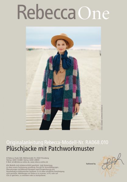 Plüschjacke mit Patchworkmuster