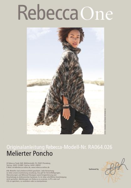 Melierter Poncho