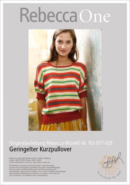 Strickanleitung - Geringelter Kurzpulli