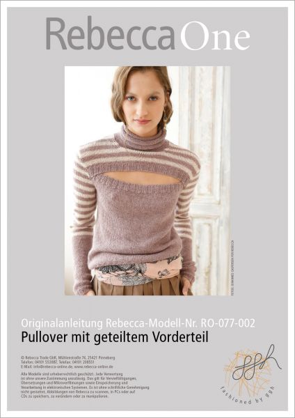 Anleitung - Pullover mit geteiltem Vorderteil