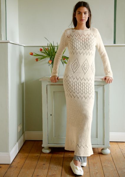 Dress with peep-hole pattern