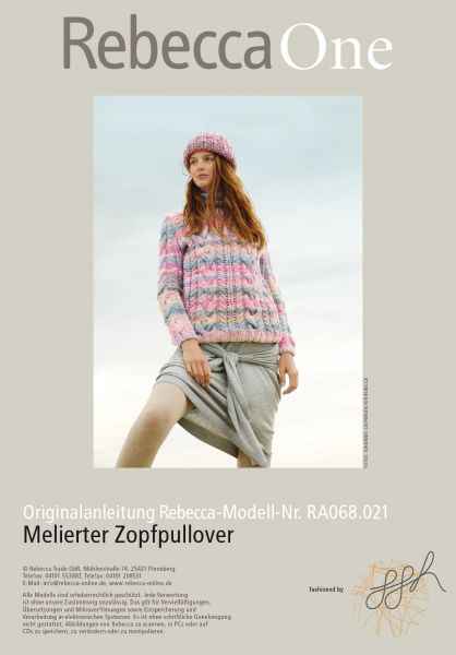 Melierter Zopfpullover