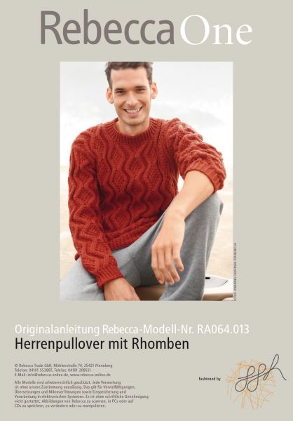 Herrenpullover mit Rhomben