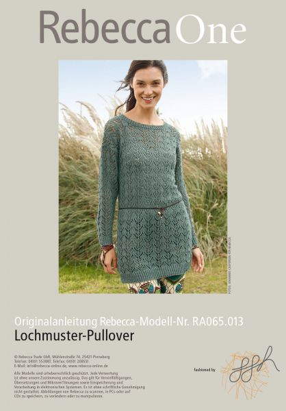 Langer Lochmuster-Pullover