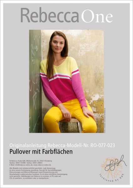 Strickanleitung - Pullover mit Farbflächen