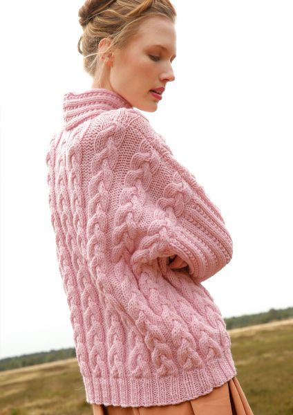 Strickanleitung - Pullover mit Zöpfen