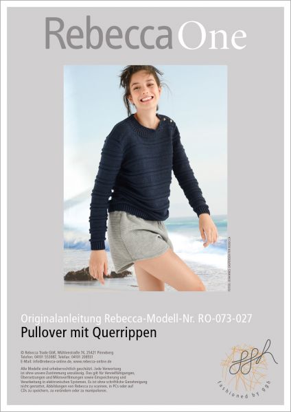 Strickanleitung - Pullover mit Querrippen