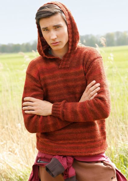 Herrenpullover mit Kapuze