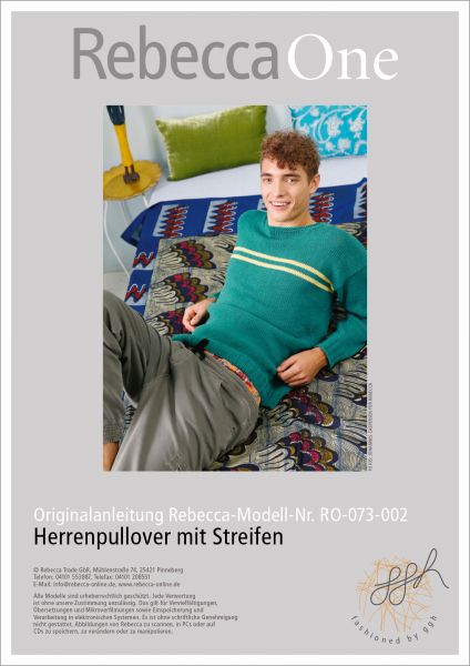 Strickanleitung - Herrenpullover mit Streifen