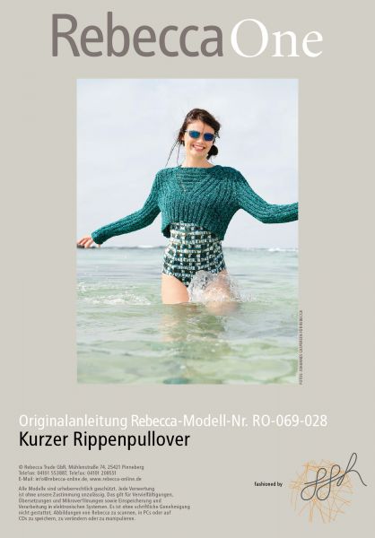 Kurzer Rippenpullover