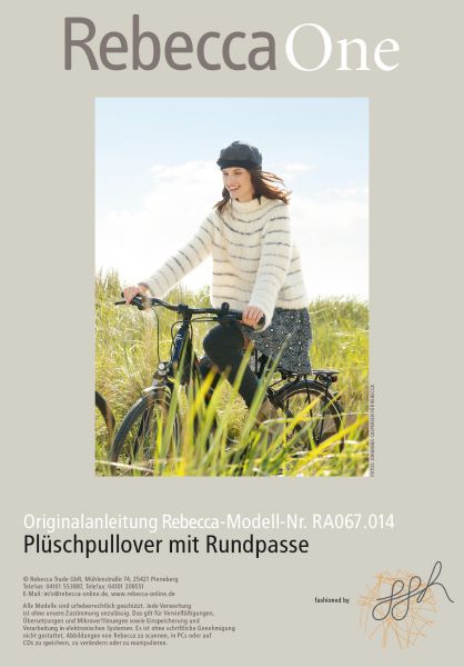 Plüsch-Pullover mit Rundpasse