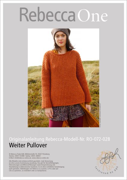 Strickanleitung - Weiter Pullover