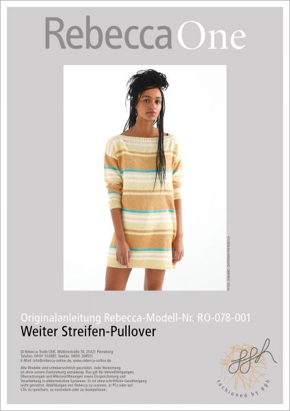 Anleitung - Weiter Streifen-Pullover