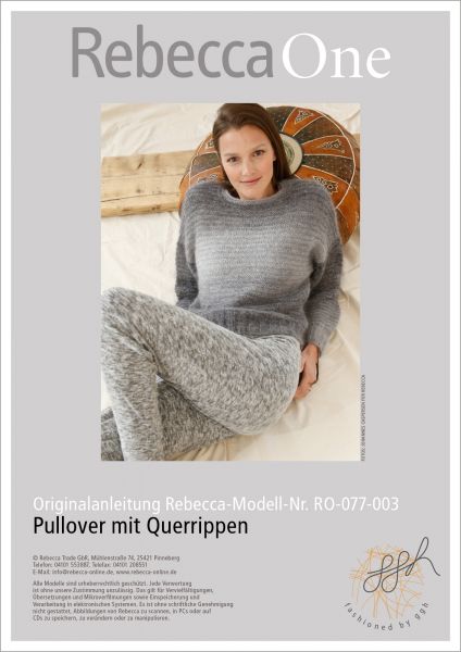 Anleitung - Pullover mit Querrippen