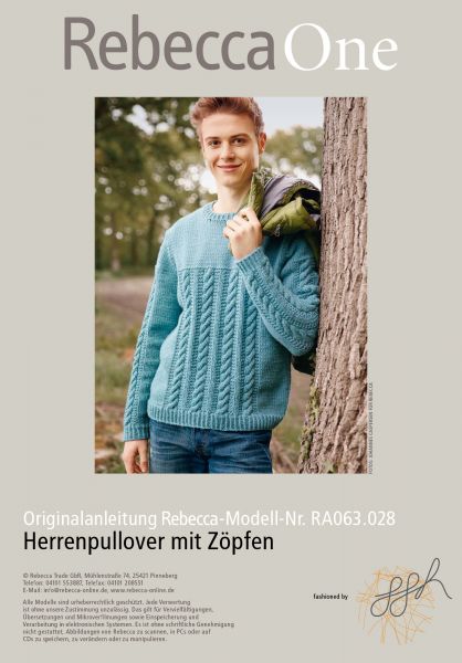 Herrenpullover mit Zöpfen