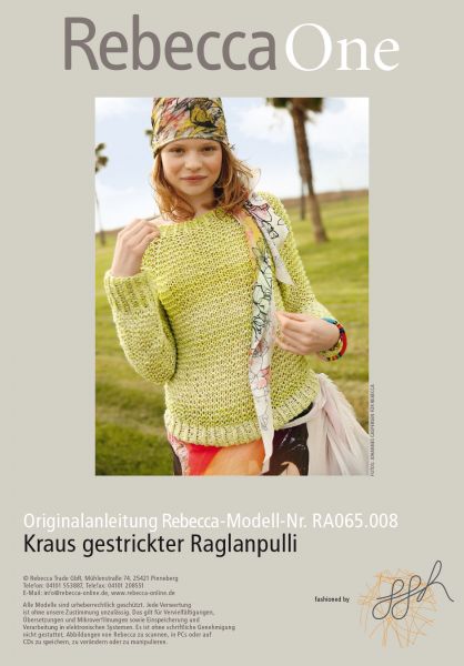 Kraus gestrickter Raglanpulli