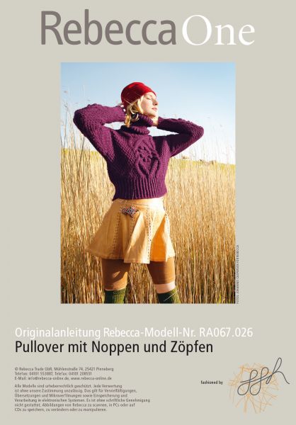 Pullover mit Noppen und Zöpfen