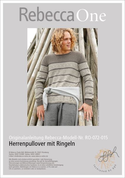 Strickanleitung - Herrenpullover mit Ringeln