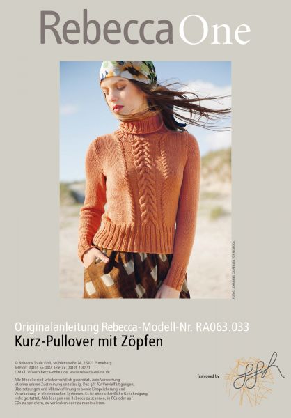 Kurz-Pullover mit Zöpfen