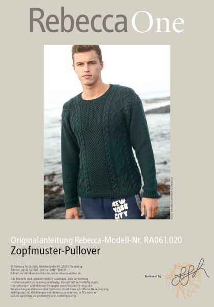 Zopfmuster-Pullover