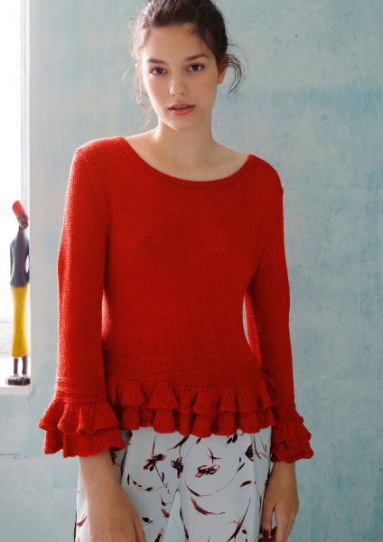 Jumper with frills