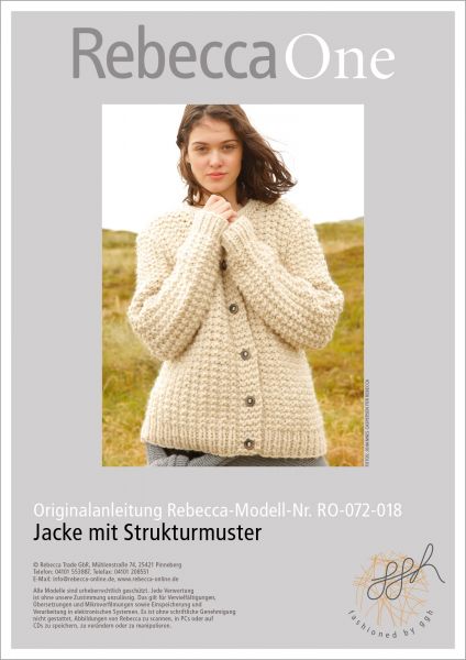 Strickanleitung - Jacke mit Strukturmuster