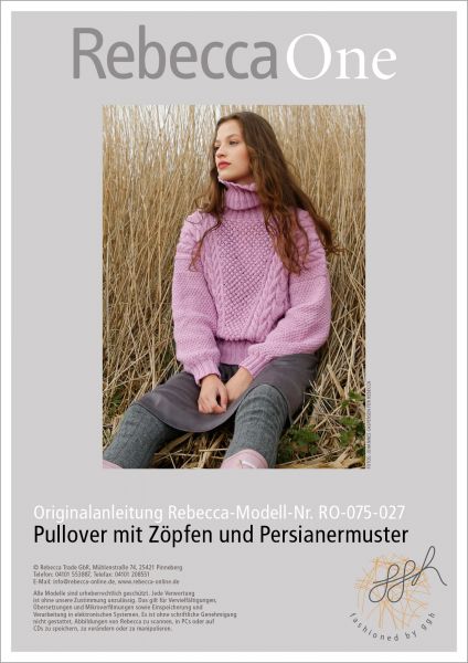 Strickanleitung - Pullover mit Zöpfen