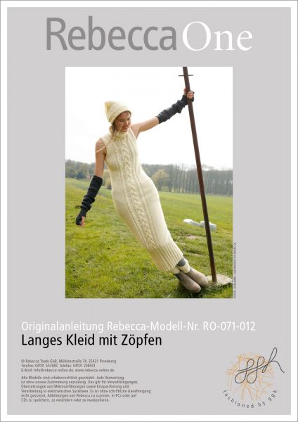 Strickanleitung - Langes Kleid mit Zöpfen