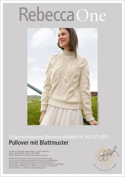 Strickanleitung - Pullover mit Blattmuster