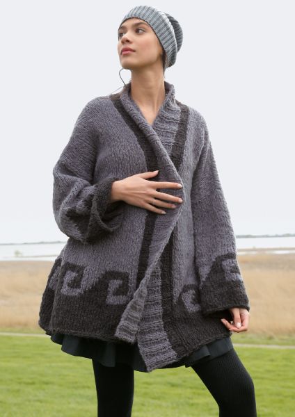 Weiter Jacke mit Mäander