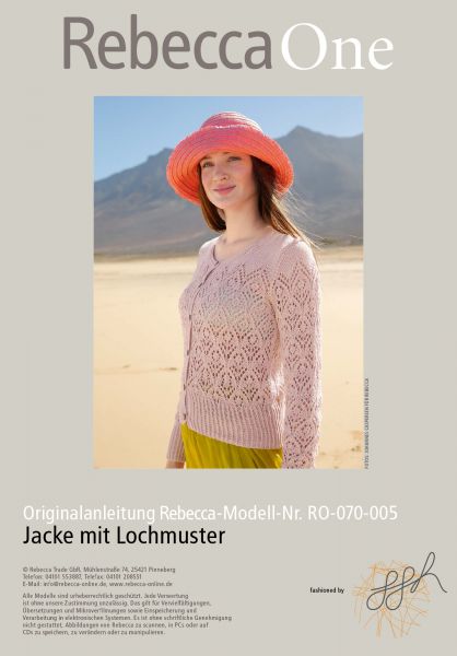 Strickmuster - Jacke mit Lochmuster