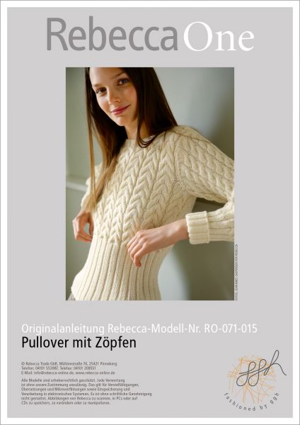 Strickanleitung - Pullover mit Zöpfen