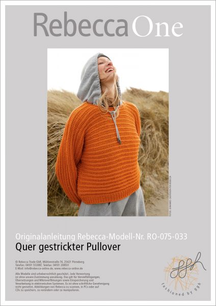 Strickanleitung - Quer gestrickter Pullover