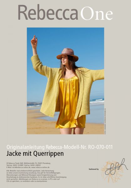 Strickmuster - Jacke mit Querrippen