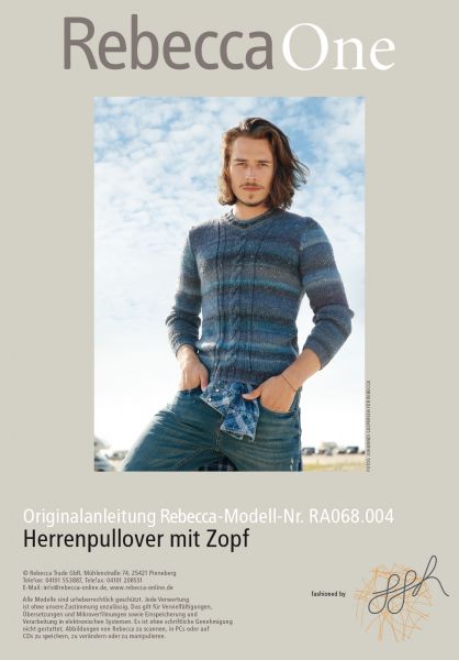 Herrenpullover mit Zopf