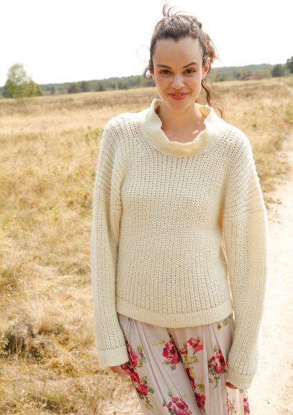 Knit pattern – Jumper with half fisherman's rib pattern